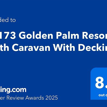 Pg173 Golden Palm Resort 6 Berth Caravan With Decking Chapel Saint Leonards Eksteriør bilde