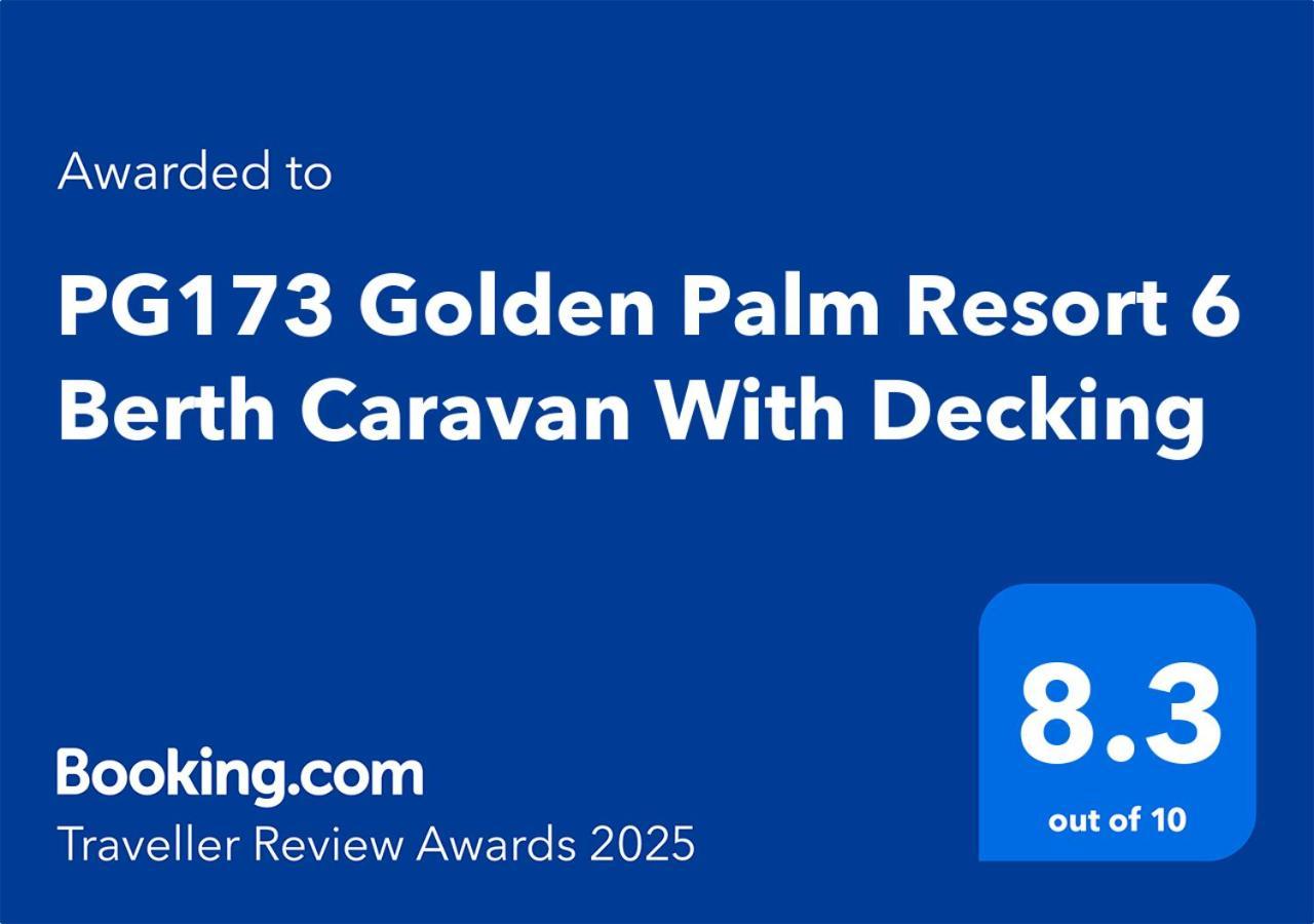 Pg173 Golden Palm Resort 6 Berth Caravan With Decking Chapel Saint Leonards Eksteriør bilde